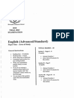Newcastle Grammar 2010 English Advanced Trial Paper 1