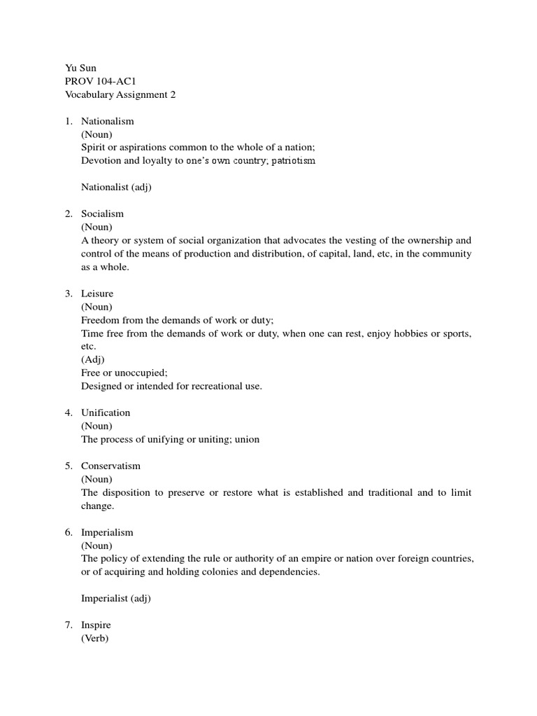 Key Vocabulary Terms Explained | PDF | Politics (General)