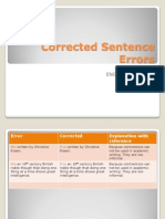 Corrected Sentence Errors - Yu Sun