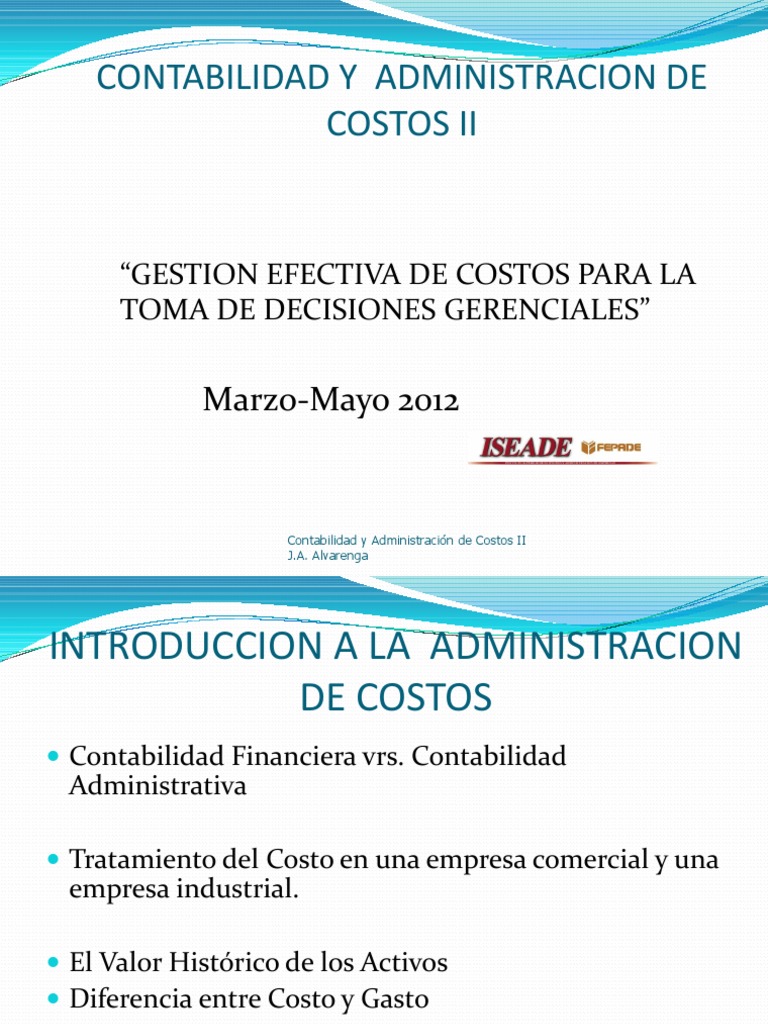 Gestión Efectiva de Costos Empresariales | PDF | Costo | Contabilidad