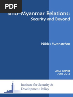 Sino Myanmar Relations