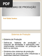UNIDADE II - SISTEMAS DE PRODUÇÃO