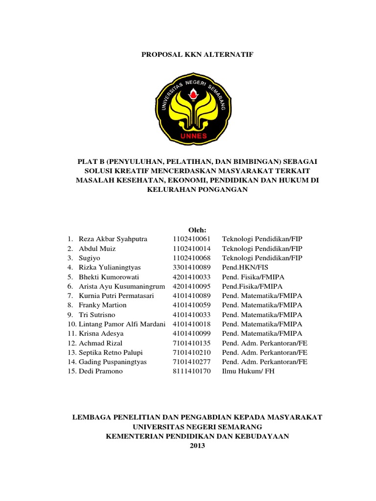 Contoh Proposal Kkn 2012