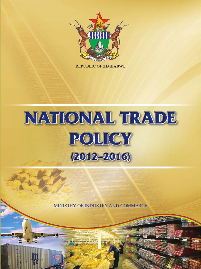 Zimbabwe National Trade Policy Document 2012 2016 PDF Dumping