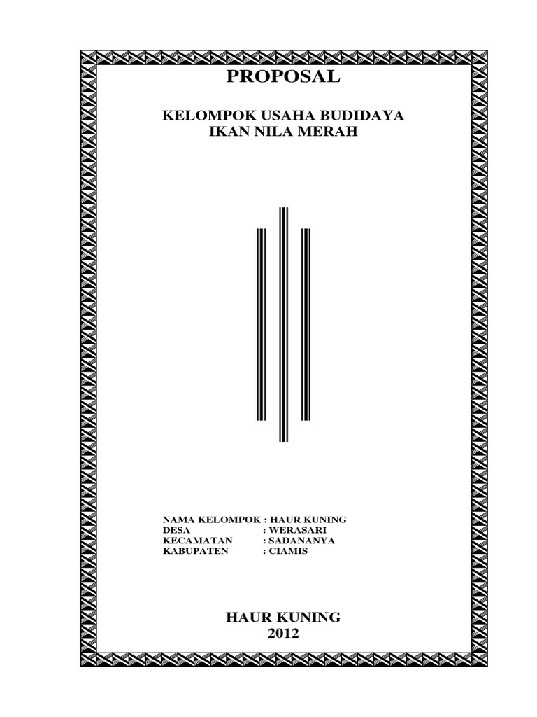 Proposal Kelompok Perikanan Haur Kuning