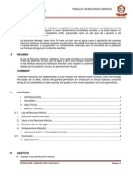 Ley de Recursos Hídricos y la Autoridad Nacional del Agua