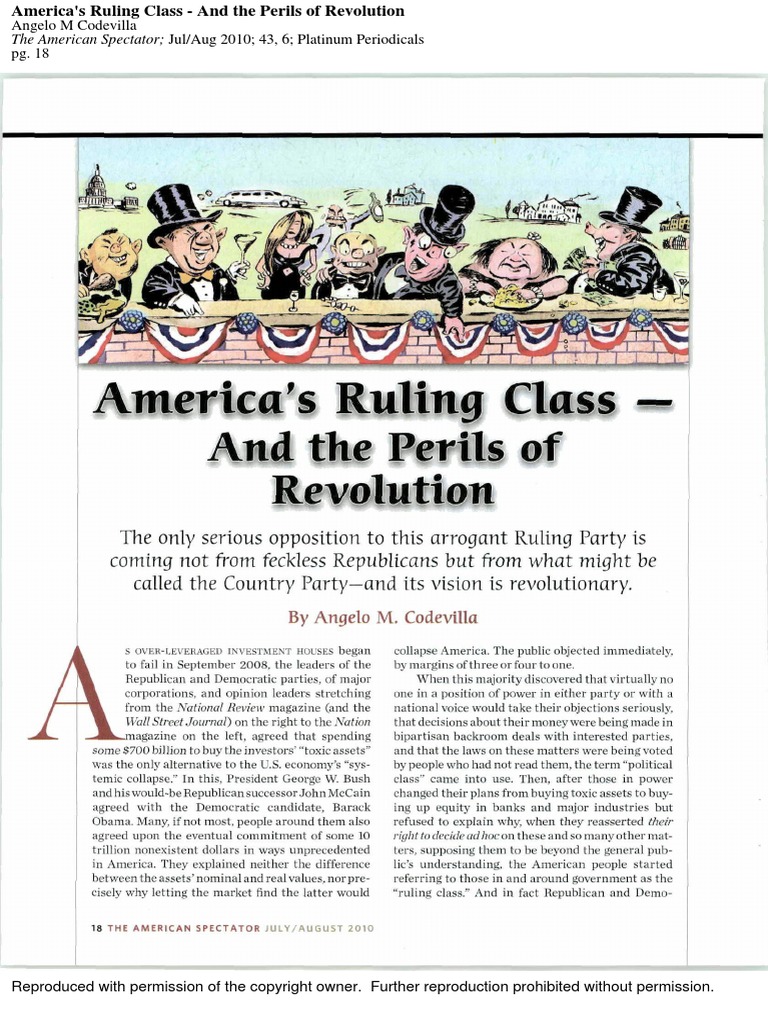 America Ruling Class and The Perils of Revolution | PDF | Politics ...