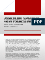 Burner Air Ratio Control Di Pltu 400 MW