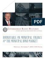 Roundtable On Municipal Finance and The Municipal Bond Market