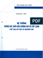TCXD 232 - 1999 He Thong Thong Gio, Dieu Hoa Khong Khi Va Cap Lanh - Che Tao, Lap Dat Va Nghiem Thu