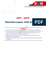 CET 2010 Chem Paper+Keys