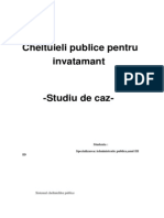 Cheltuieli Publice Pentru Invatamant - Studiu de Caz