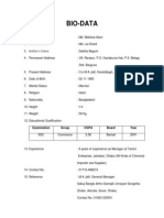 BIO Data Mahbub