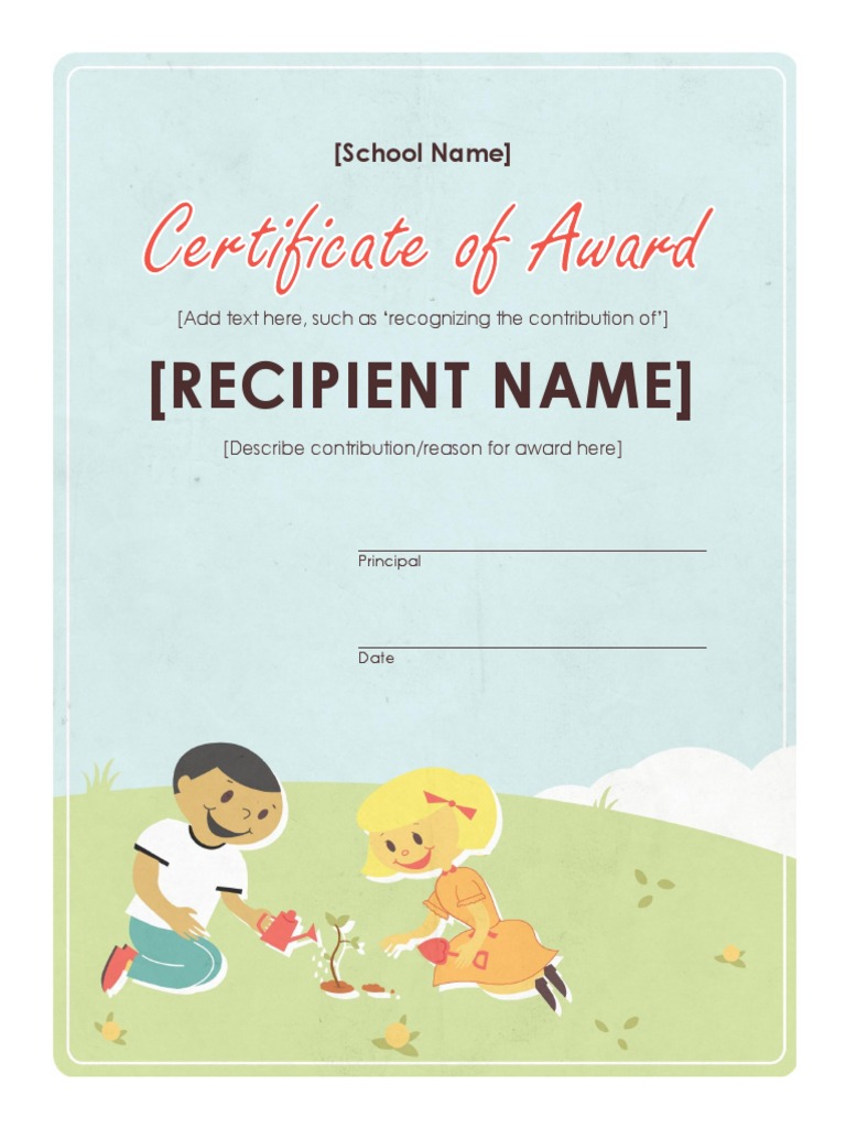 Award Recognition for [RECIPIENT NAME] | PDF