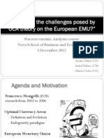 What Are The Challenges Posed by OCA Theory On The European EMU