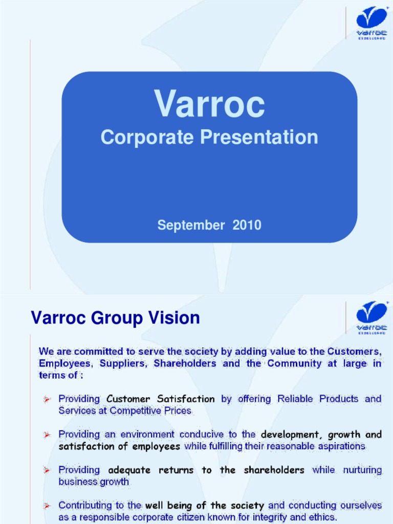 Varroc Group Corporate Presentation: Overview of Automotive Component ...