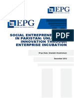 EPG Social Entrepreneurship in Pakistan Unlocking Innovation December 20121