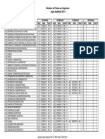 Calendario de Pruebas 2014-I Por Asignaturas