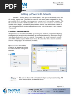 Setting Up PowerMill Defaults