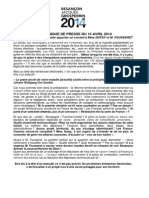 Cp Conseils Aux Elus Des Executifs - 16 04 2014 - Jacques Grosperrin