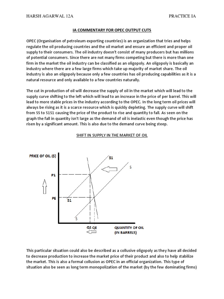 OPEC's Collusive Oligopoly Impact | PDF | Oligopoly | Opec