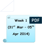 Week 1 (31 Mar - 05 Apr 2014) : ST TH