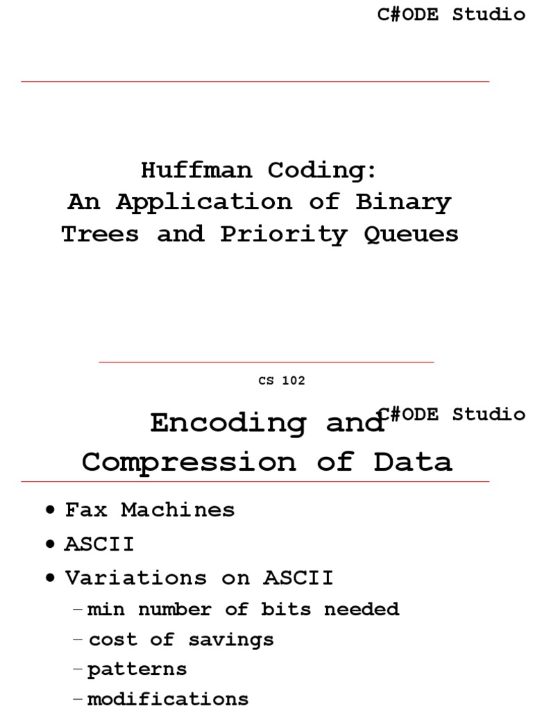 Huffman Coding | PDF | Code | Text File