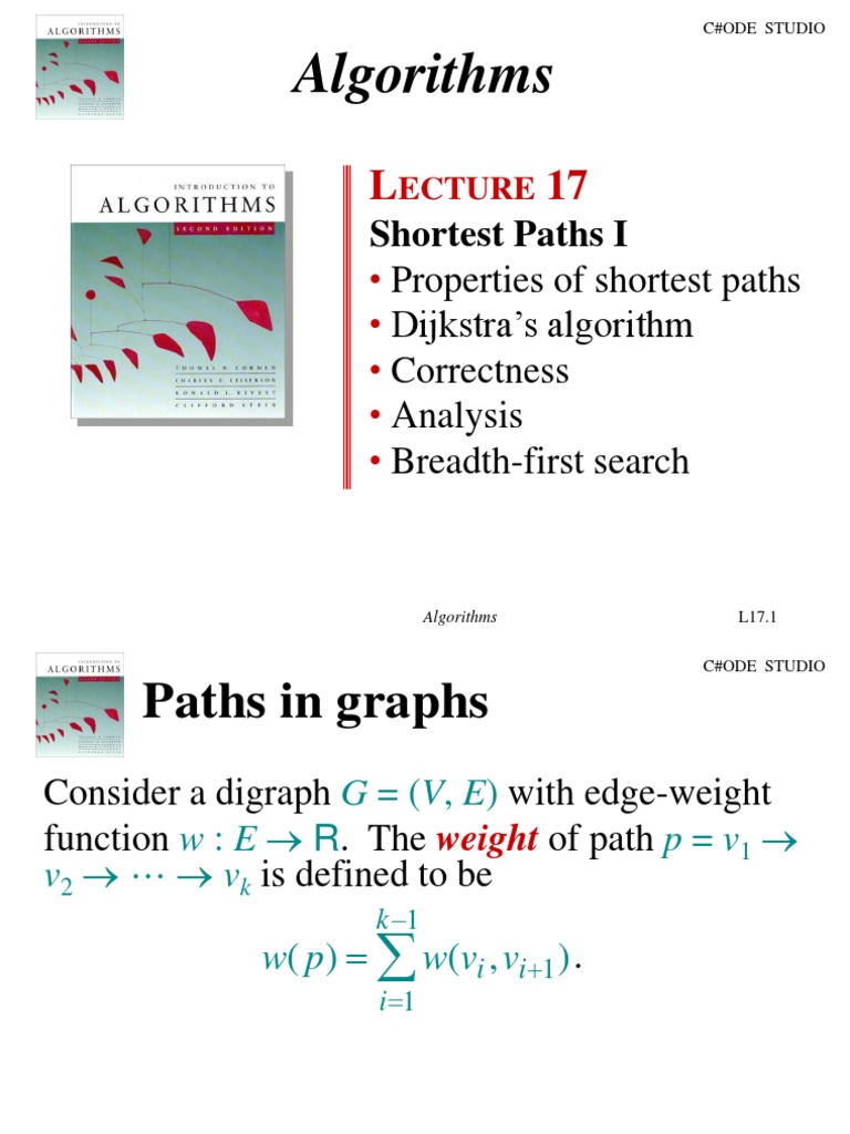 Dijkstra's Algorithm | PDF | Computational Problems | Algorithms