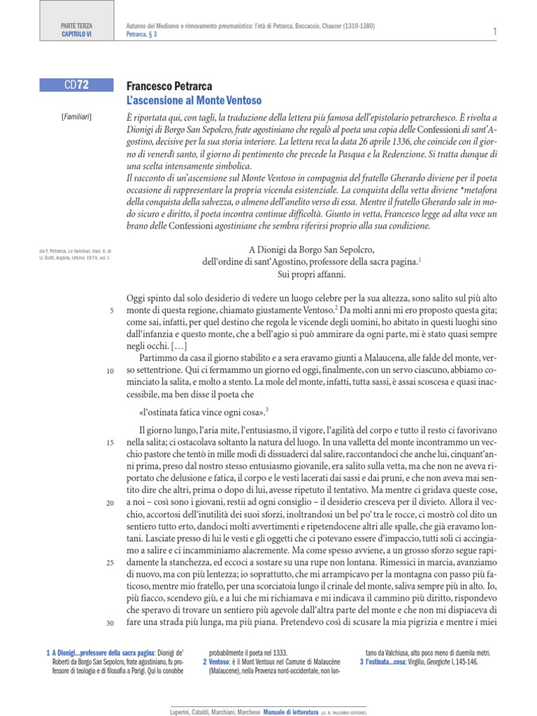 Ascesa Al Monte Ventoso Analisi Pdf