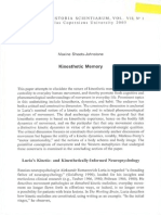 Sheets-Johnstone Kinesthetic Memory