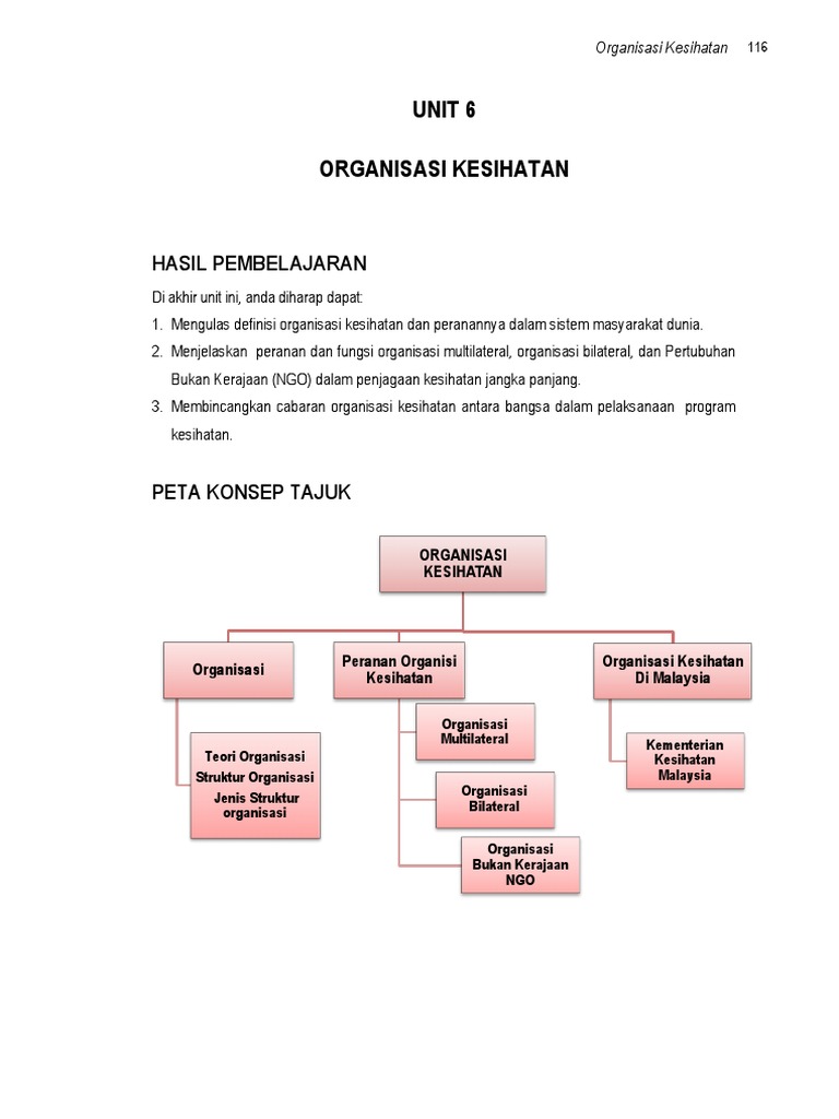 Unit 6 Organisasi Kesihatan Pdf
