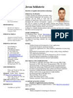 Jovan Soldatovic CV