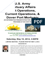 U.S. Army Mortuary Affairs Past Operations, Current Operations, & Dover Port Mortuary