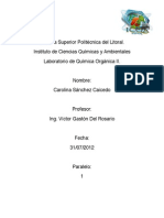 Informe de Labortorio de Química Orgánica II: Separación de Los Componentes de La Leche.