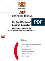 Day 2-Dr Fred Matiangi-Cabinet Secretary-Ministry of Information Communications and Technology-Role of National Development Plans-Connected Kenya 2014