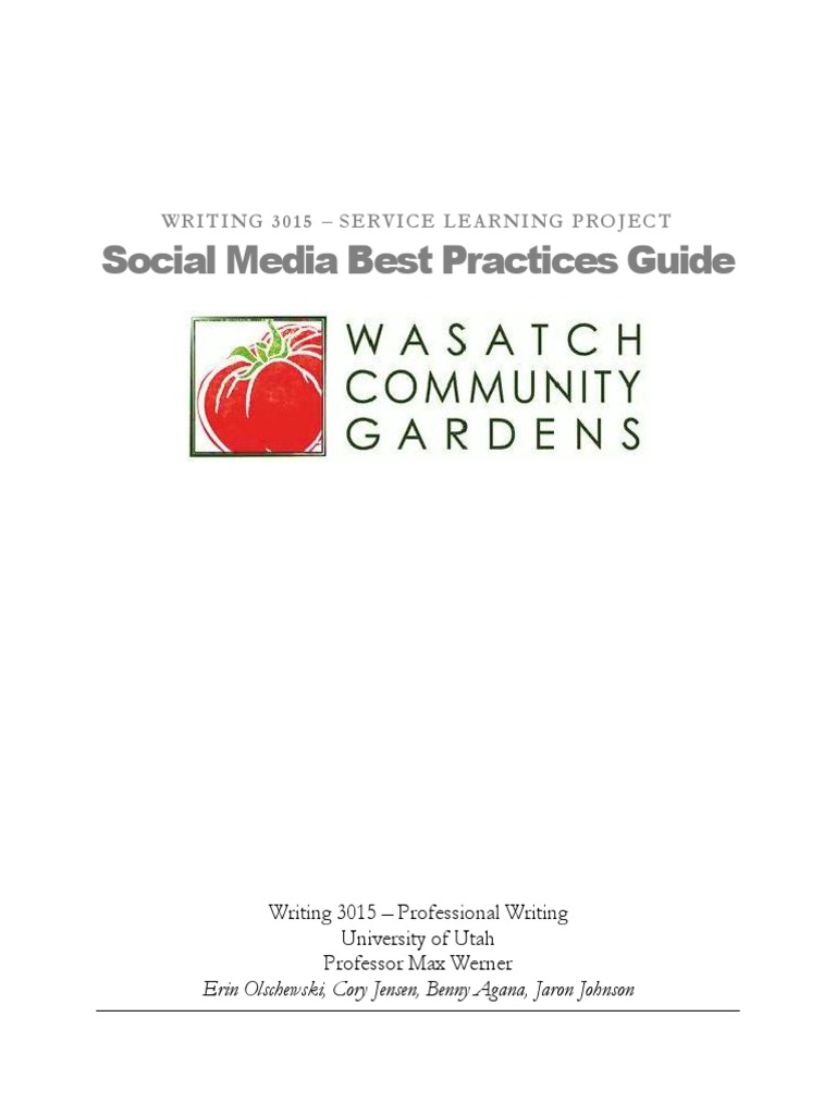 Social Media Best Practices Guide | PDF | Hashtag | Instagram