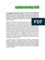 Dia Mundial de La Seguridad y Salud en El Trabajo 2014