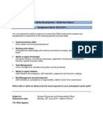 Placement Skills Development - Reflective Report Assignment Brief: 2013-2014