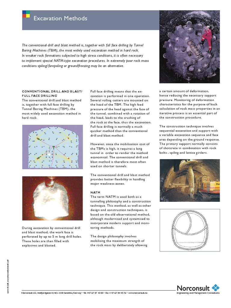 Tunnel Excavation Methods Overview | PDF