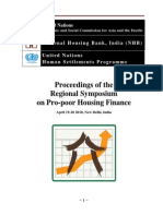 Proceedings of Regional Symposium on Pro-poor Housing Finance 2010