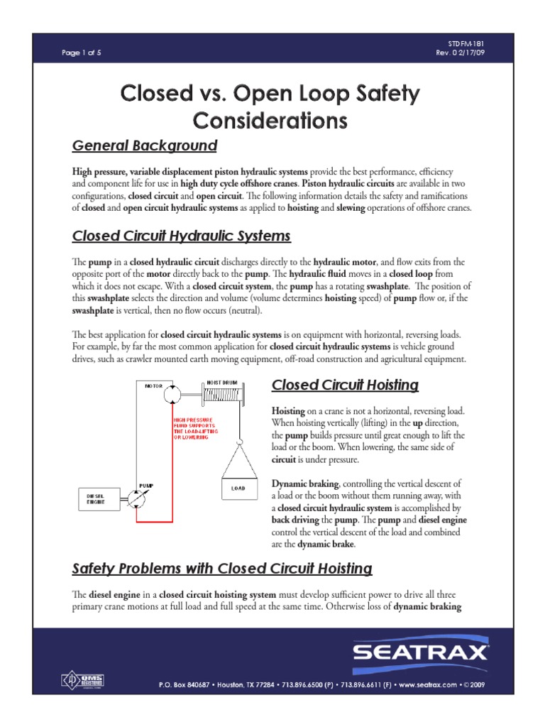 Closed Vs Open Loop Safety | PDF | Home & Garden | Technology & Engineering