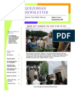 Quezonian Newsletter September 2009