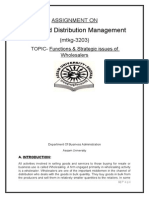 Sales and Distribution Management: Assignment On