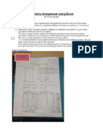 Statistics Assignment Using Exce1 Done