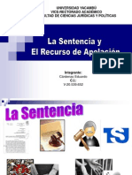 La Sentencia y Recurso Apelación