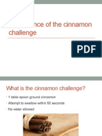 Chemistry of Cinnamon Challenge 