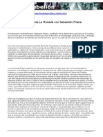 La Derecha Reconquista La Moneda Con Sebastián Piñera: Elecciones Presidenciales 2009-2010