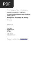 Download Management values and Dr Deming  by Will Pollard SN2187351 doc pdf
