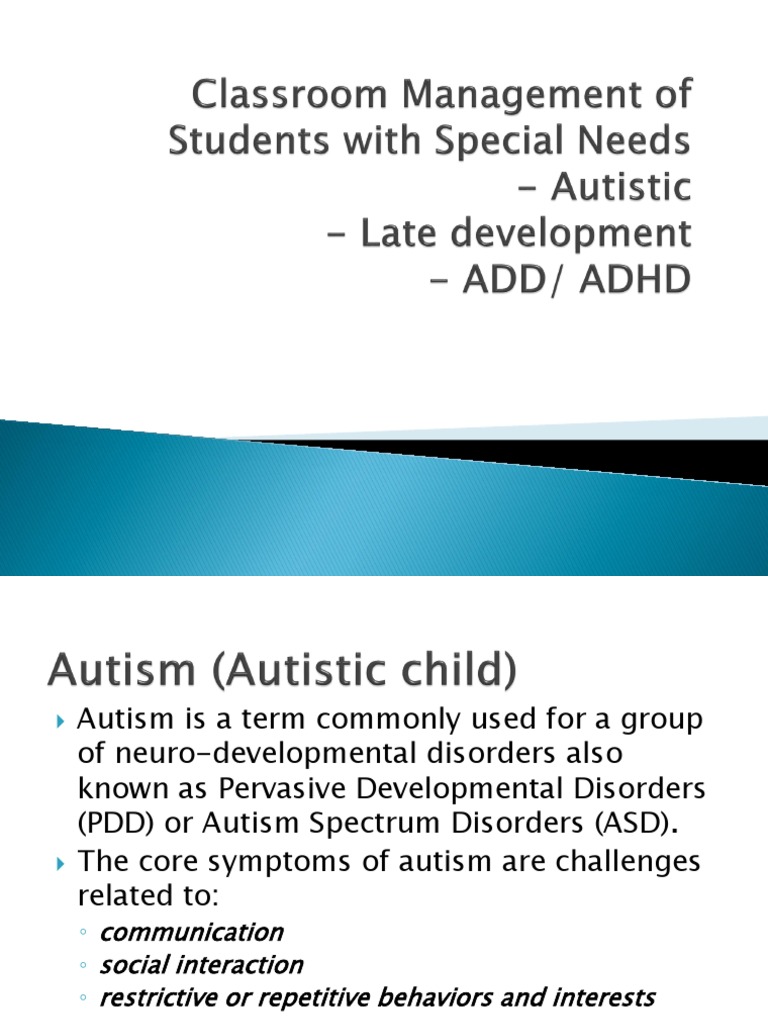 Classroom Management of Students With Special Needs | PDF
