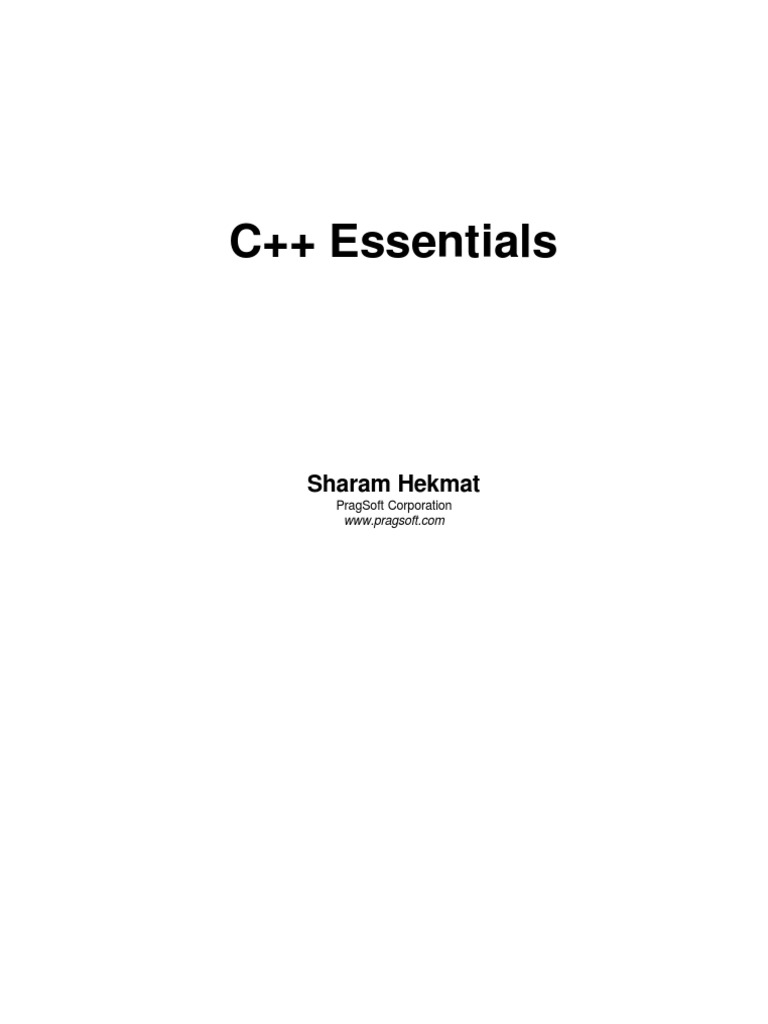 C++ Essentials | PDF | Class (Computer Programming) | Integer (Computer ...